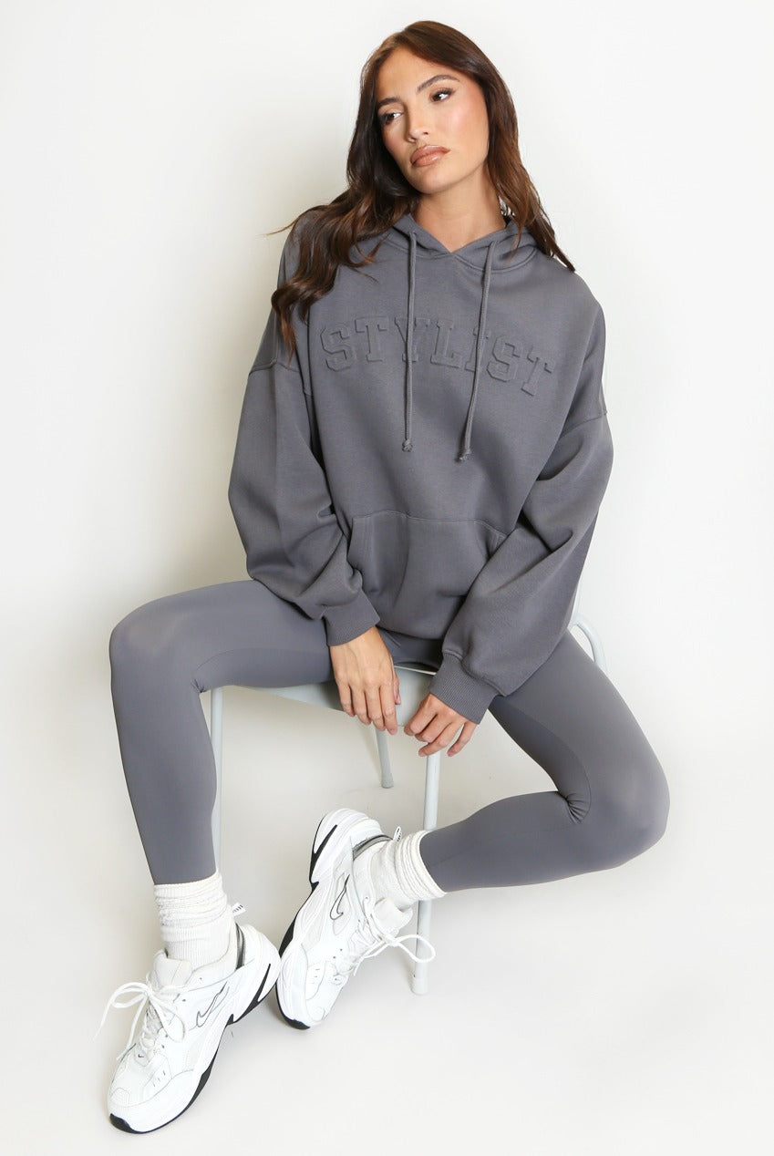 Stylist Embossed Oversized Hoodie - Ayra