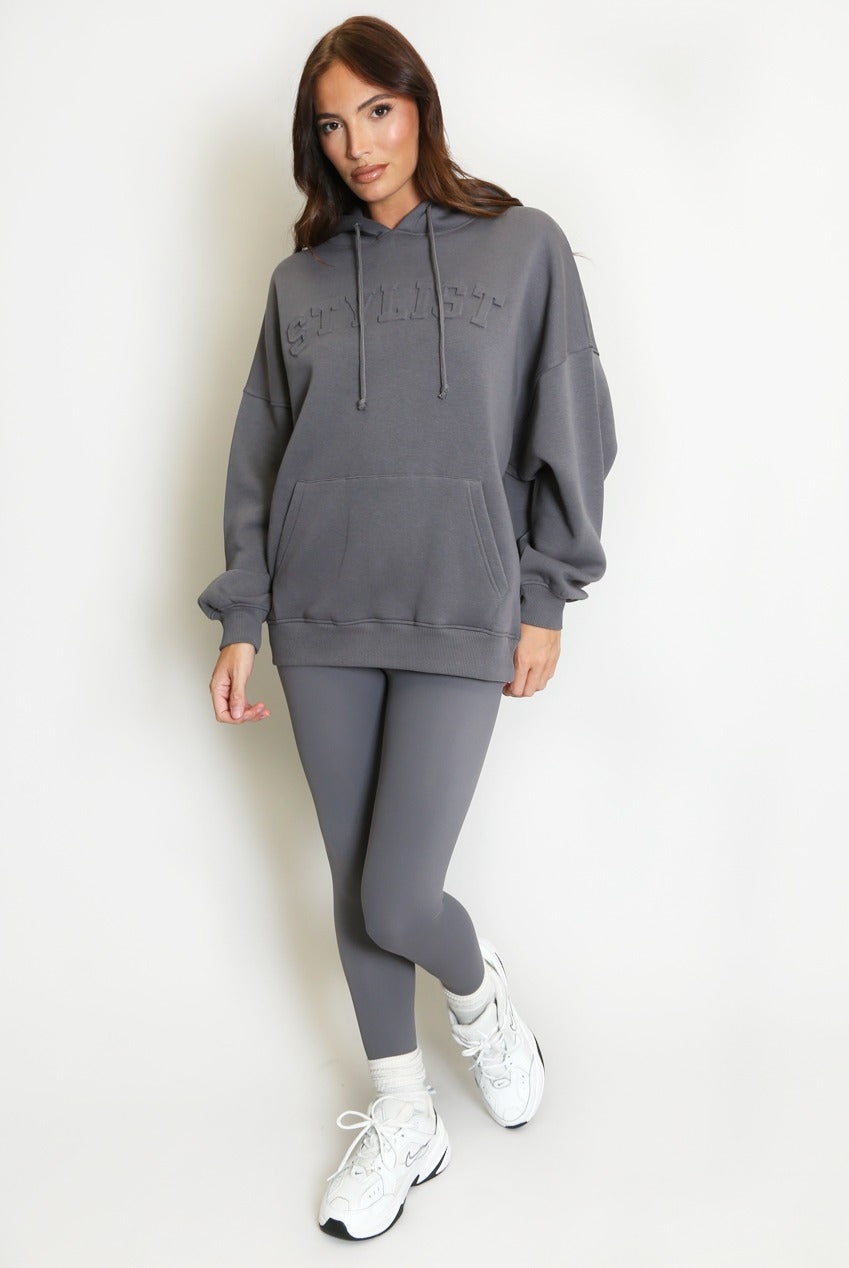Stylist Embossed Oversized Hoodie - Ayra