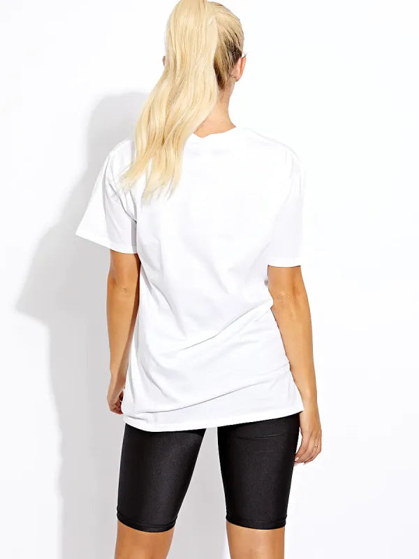 White Be-Unique Graphic T-Shirt - Alexia - Storm Desire