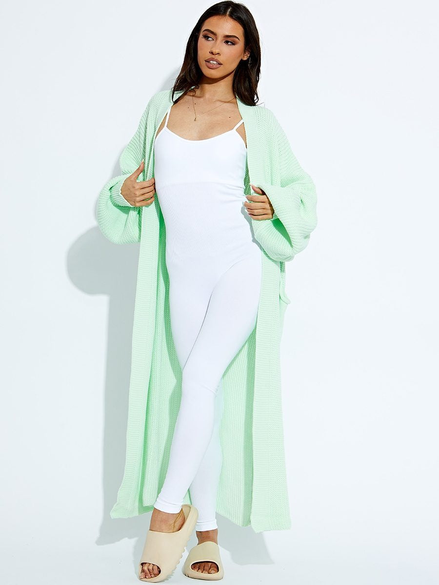 Mint Oversize Longline Knitted Cardigan - Kori - Storm Desire