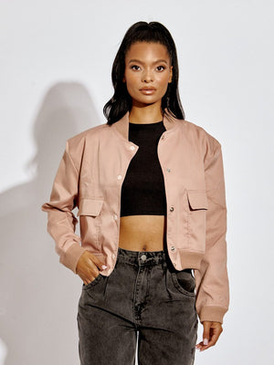 Pocket Bomber Jacket - Aria - Storm Desire