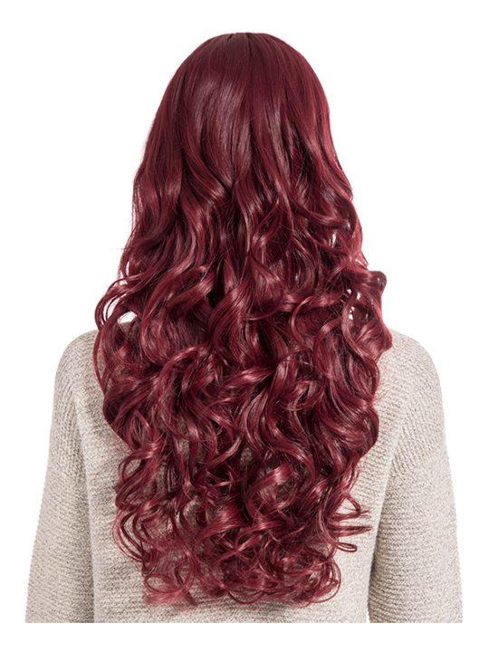 Olivia Curly Full Head Wig in Burgundy - Storm Desire