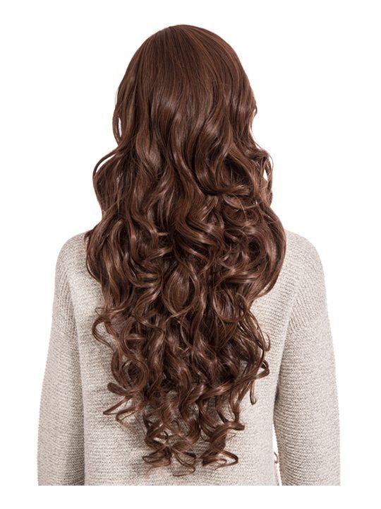 Olivia Curly Full Head Wig in Warm Brunette - Storm Desire