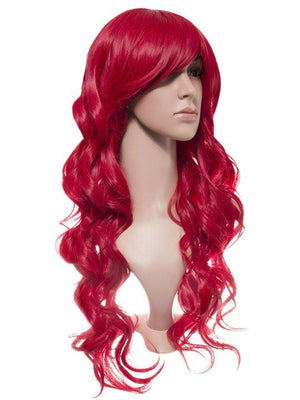 Poppy Red Long Curly Party Wig - Storm Desire