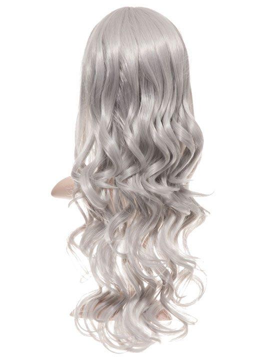 Silver Grey Long Curly Party Wig - Storm Desire