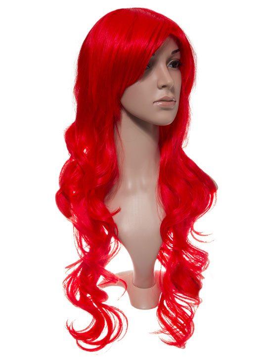 Fire Red Long Curly Party Wig - Storm Desire
