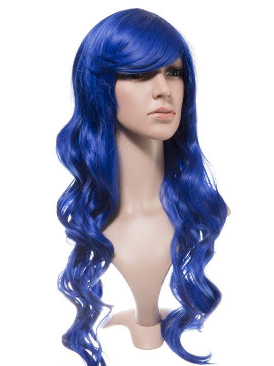 Atlantic Blue Long Curly Party Wig - Storm Desire