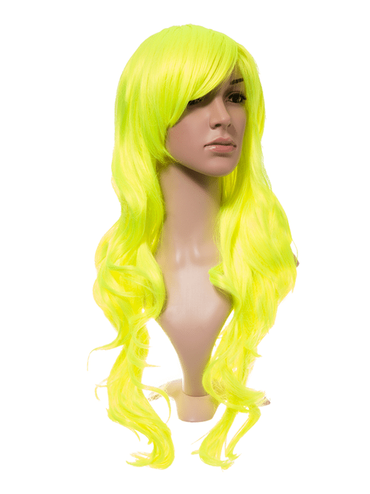 Fluorescent Long Curly Party Wig - Storm Desire