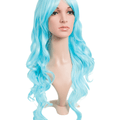 Lagoon Blue Long Curly Party Wig - Storm Desire