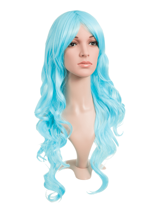 Lagoon Blue Long Curly Party Wig - Storm Desire