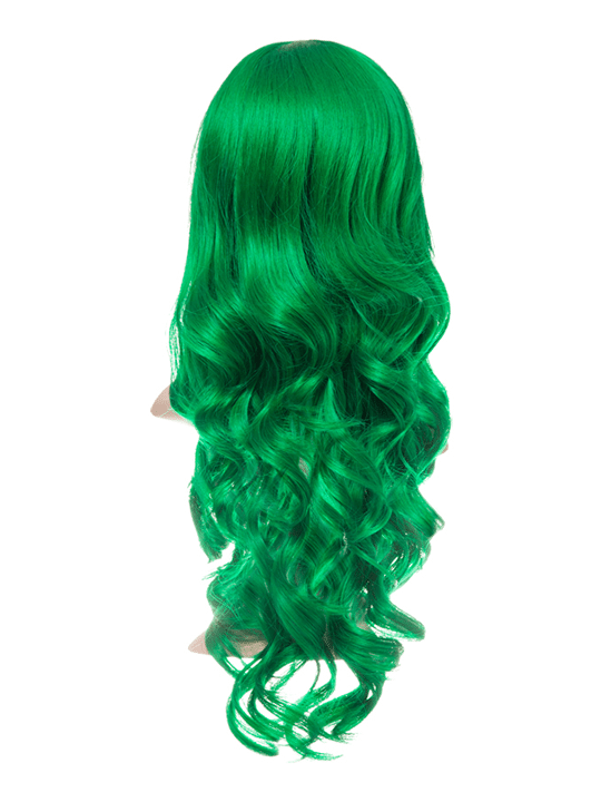 Apple Green Long Curly Party Wig