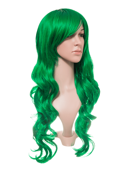 Apple Green Long Curly Party Wig - Storm Desire