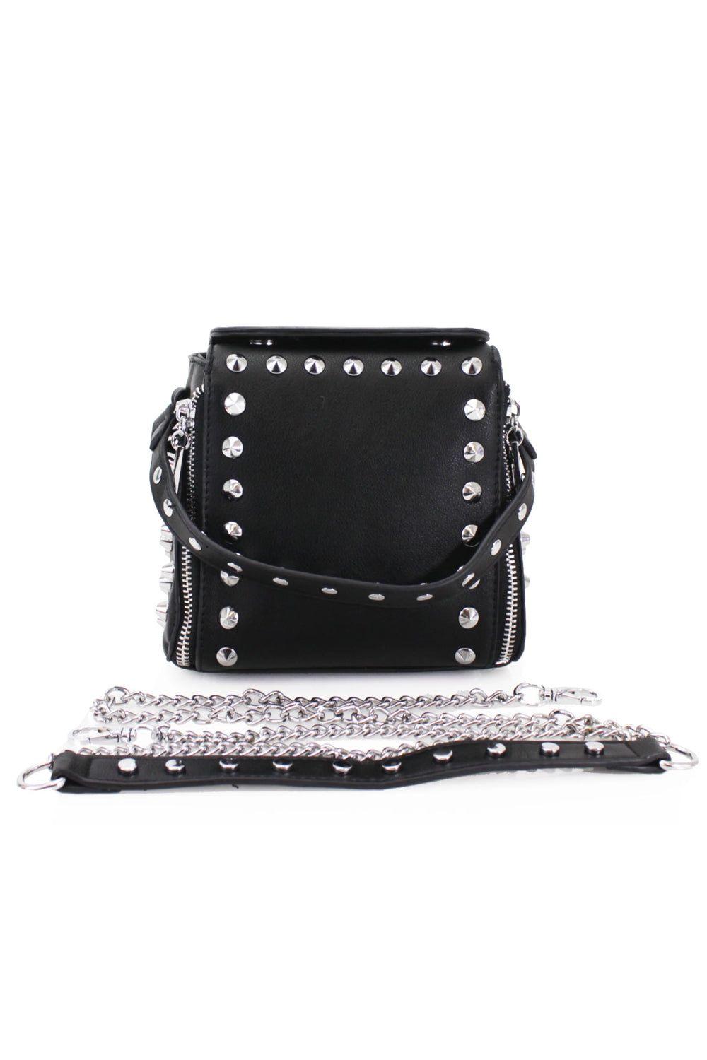 Silver Stud Midi Bag - Jessica - Storm Desire