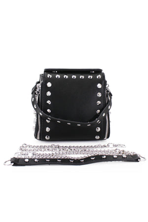 Silver Stud Midi Bag - Jessica - Storm Desire