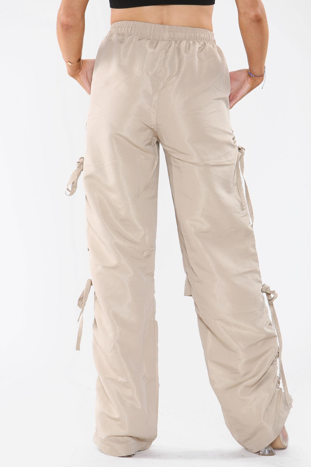 Stone Baggy Slit String Tie Shell Pants - Penny - Storm Desire