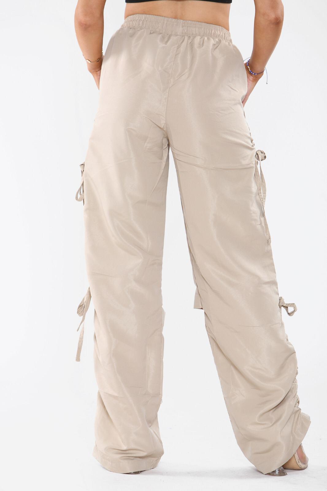 Stone Baggy Slit String Tie Shell Pants - Penny - Storm Desire