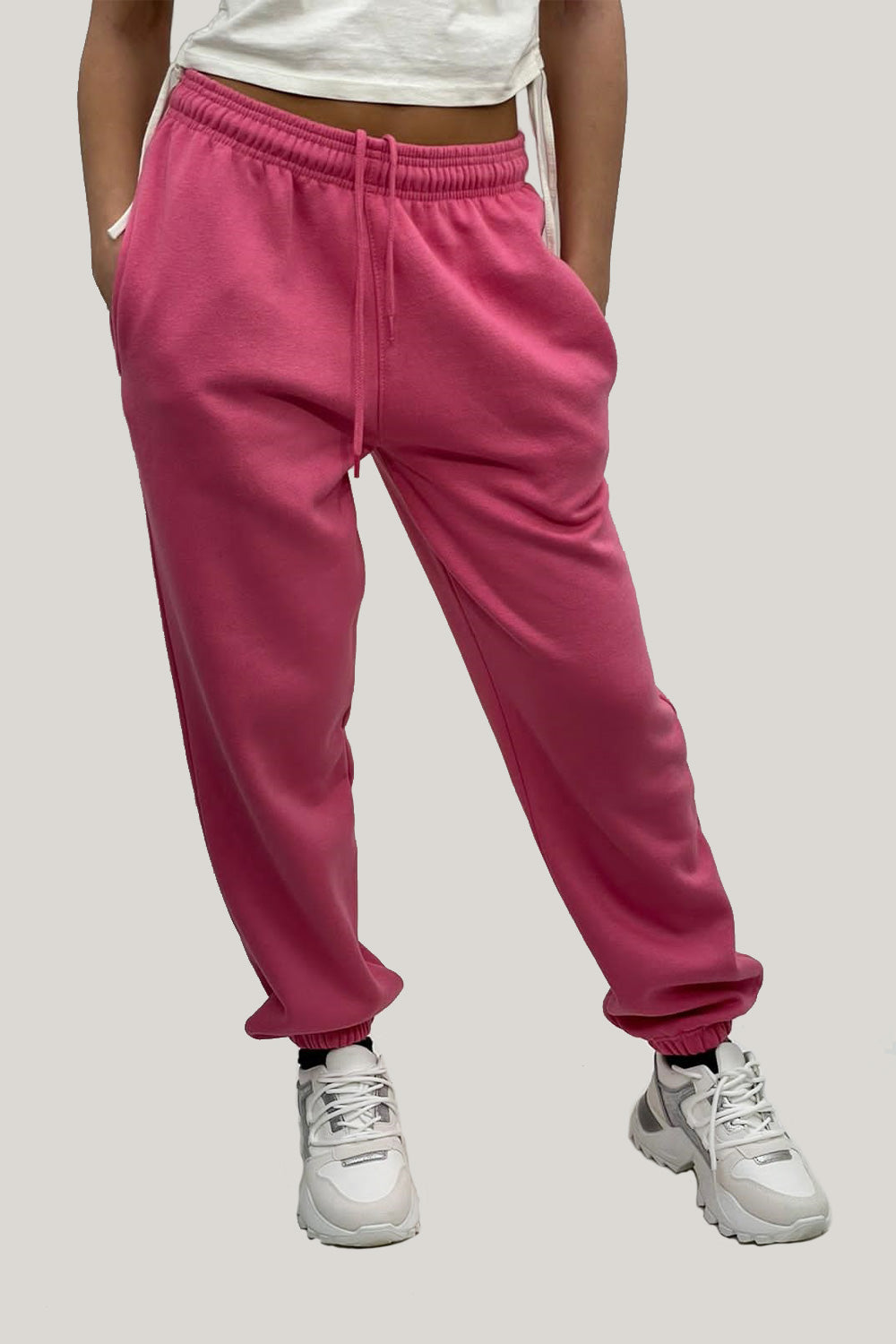 Blush Pink Casual Oversize Joggers Loungewear - Gloria - Storm Desire