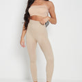 High Waist Ribbed Leggings - Della - Storm Desire