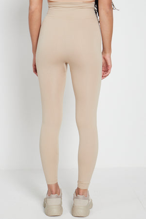 High Waist Ribbed Leggings - Della - Storm Desire