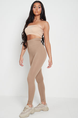 High Waist Ribbed Leggings - Della - Storm Desire