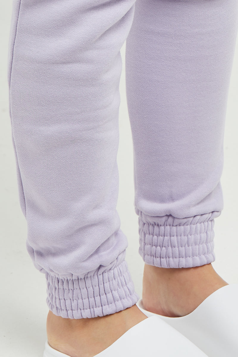 Lilac Crop Hooded Loungewear - Heidi - Storm Desire