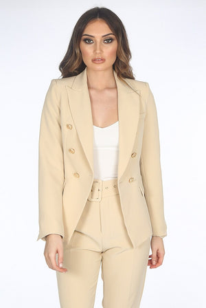 Attentif Golden Button Double Breast Blazer - Eden - Storm Desire