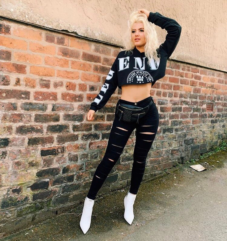 Black Multi Slash High Waist Jeans - @sarahelizabthh - Storm Desire