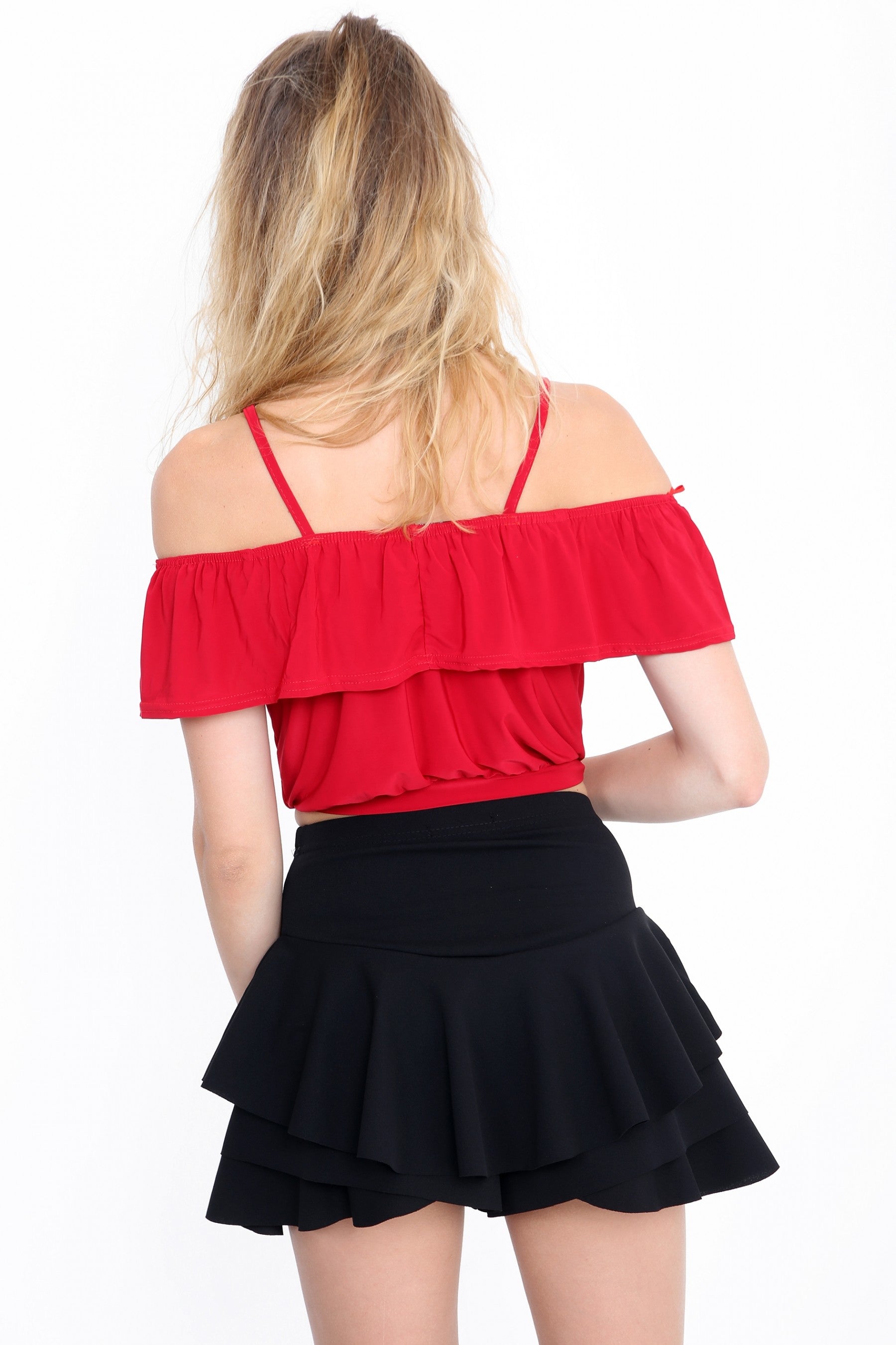 Black Skort Multi Layered Frill Mini Shorts - @sarahelizabthh - Storm Desire