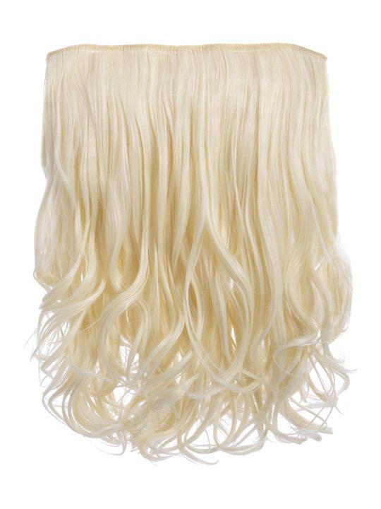 Rosie 1 Weft 16″ Curly Hair Extensions Pure Blonde