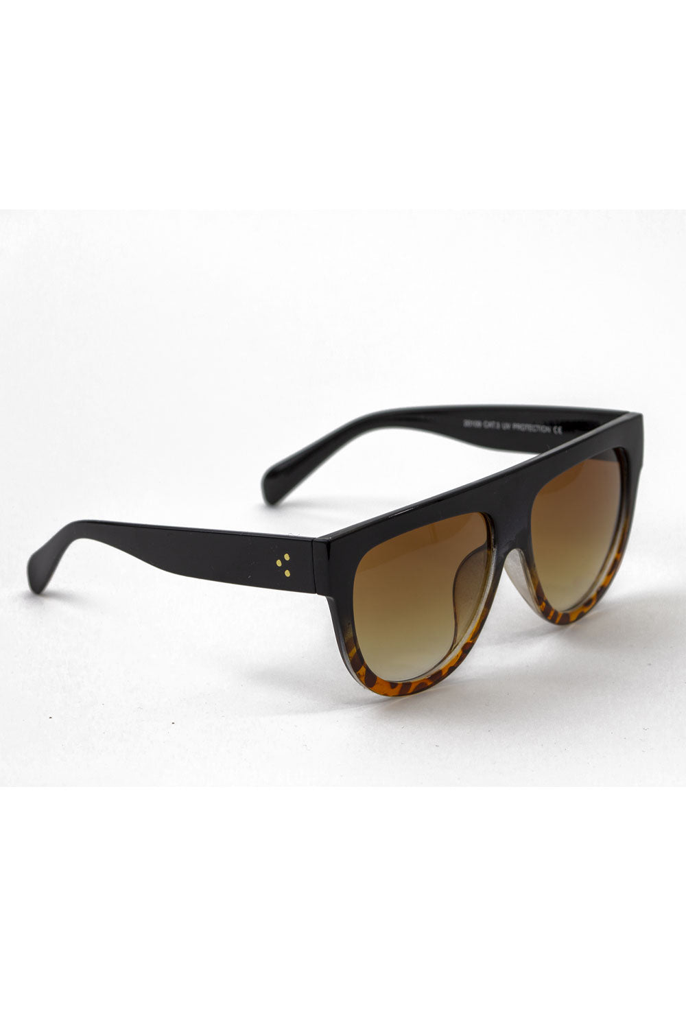 Oversized Tortoise Shell Sunglasses - Brown - Storm Desire