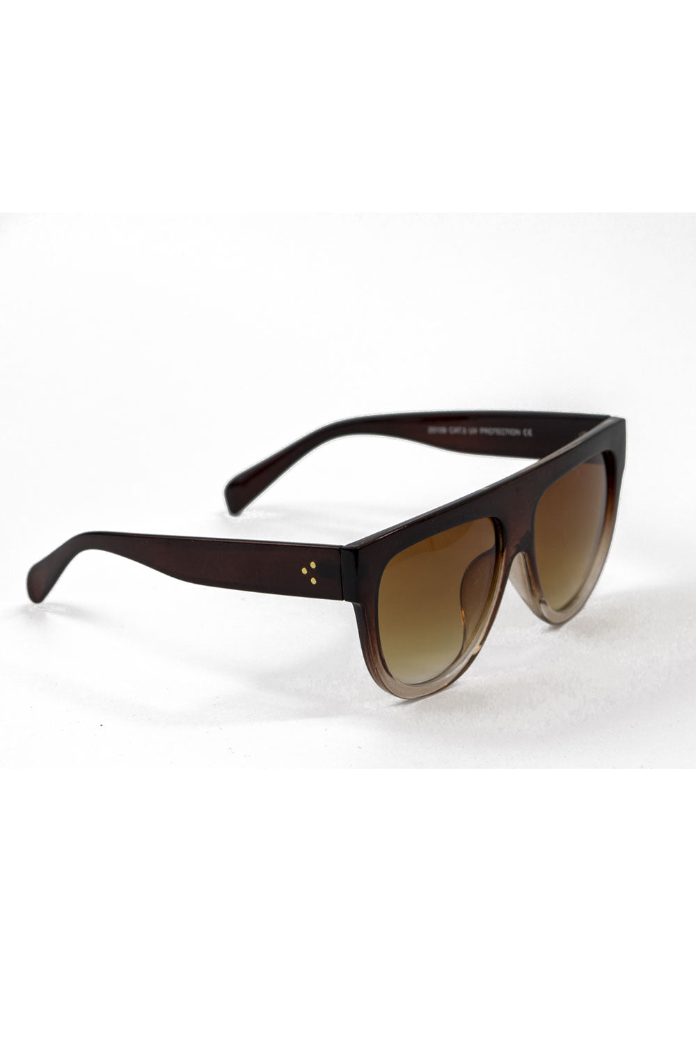 Oversized Gradient Sunglasses - Brown - Storm Desire