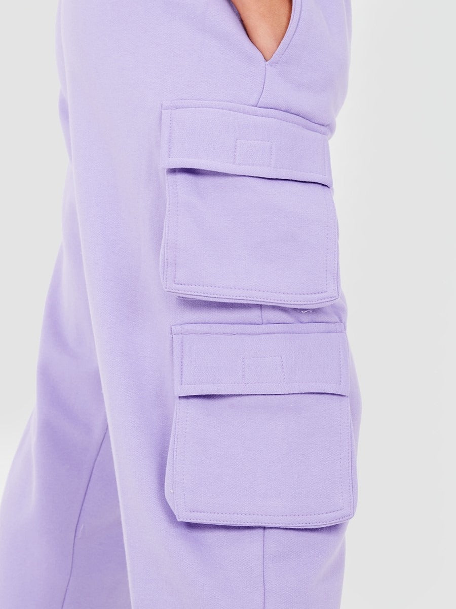 Lilac Crop Top & Joggers Set - Erin - Storm Desire