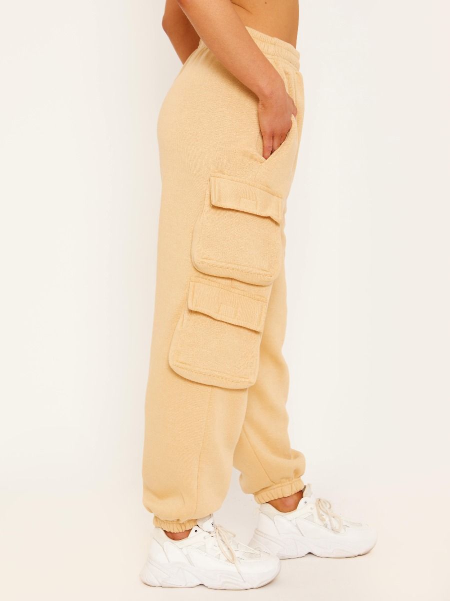 Beige Crop Top & Joggers Set - Erin - Storm Desire