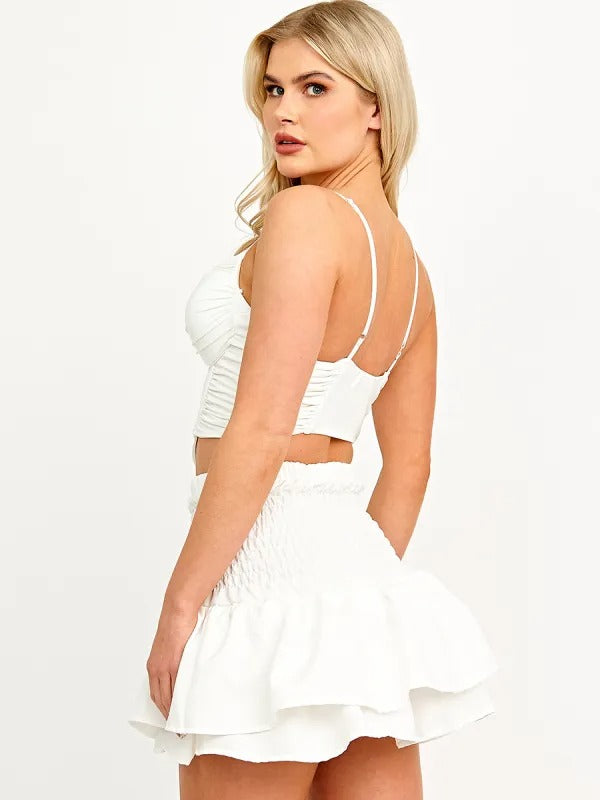 White Layered Rara Mini Skirt - Brooke - Storm Desire
