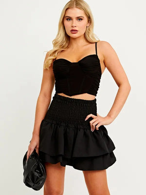 Layered Rara Mini Skirt - Brooke - Storm Desire